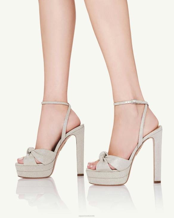 Aquazzura Cupid Plateau 130 SILVER 8TLF281