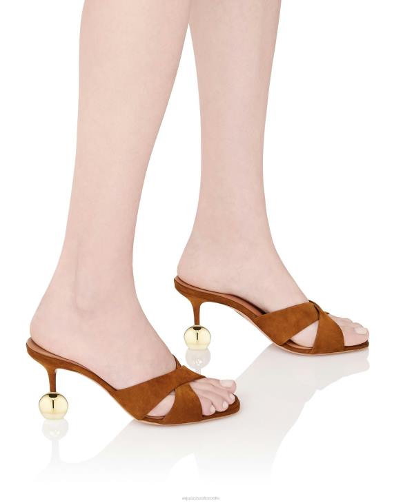 Aquazzura Darling Mule 75 BROWN 8TLF98