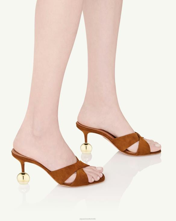 Aquazzura Darling Mule 75 BROWN 8TLF98