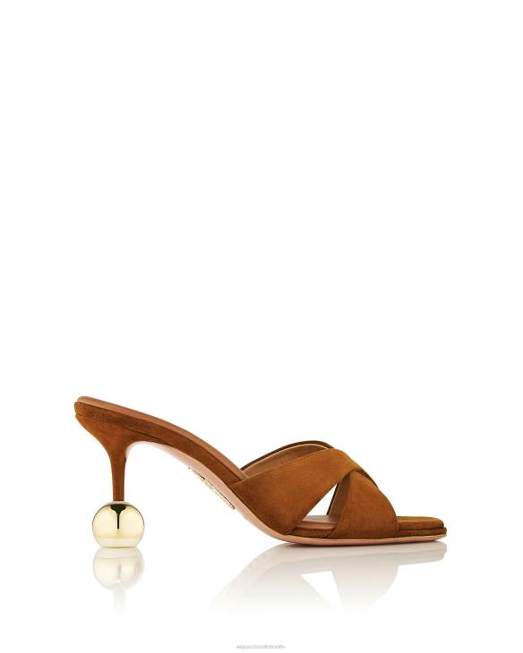 Aquazzura Darling Mule 75 BROWN 8TLF98