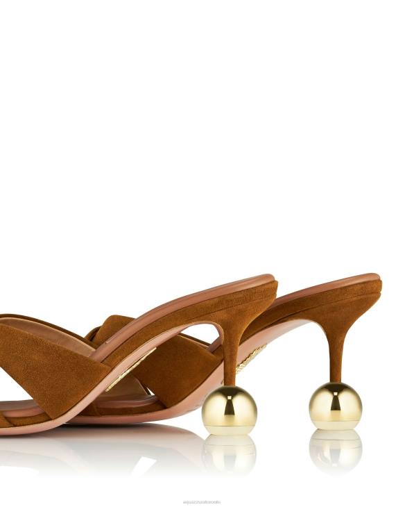 Aquazzura Darling Mule 75 BROWN 8TLF98