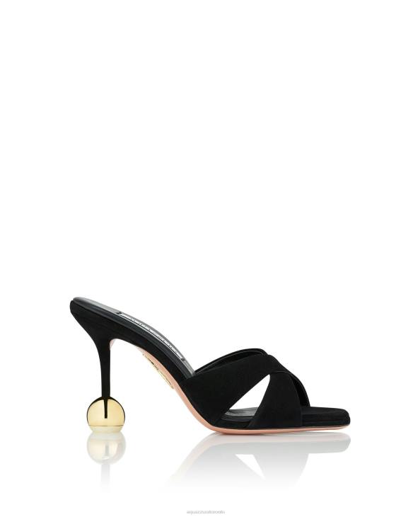 Aquazzura Darling Mule 95 BLACK 8TLF35