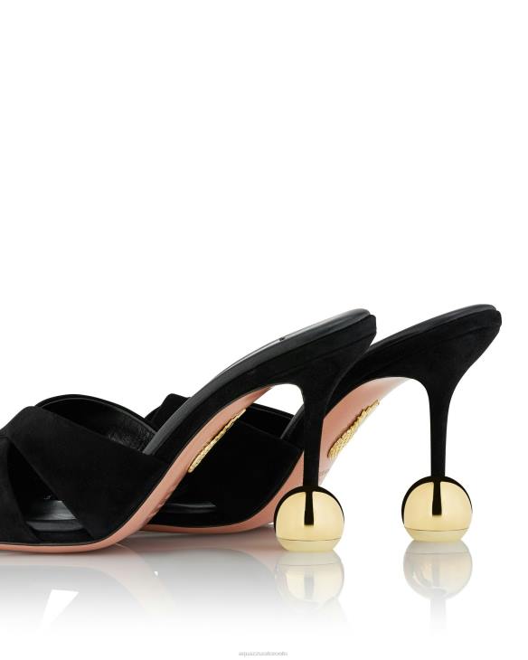 Aquazzura Darling Mule 95 BLACK 8TLF35