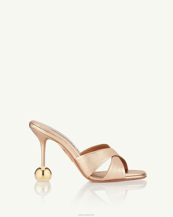 Aquazzura Darling Mule 95 GOLD 8TLF110