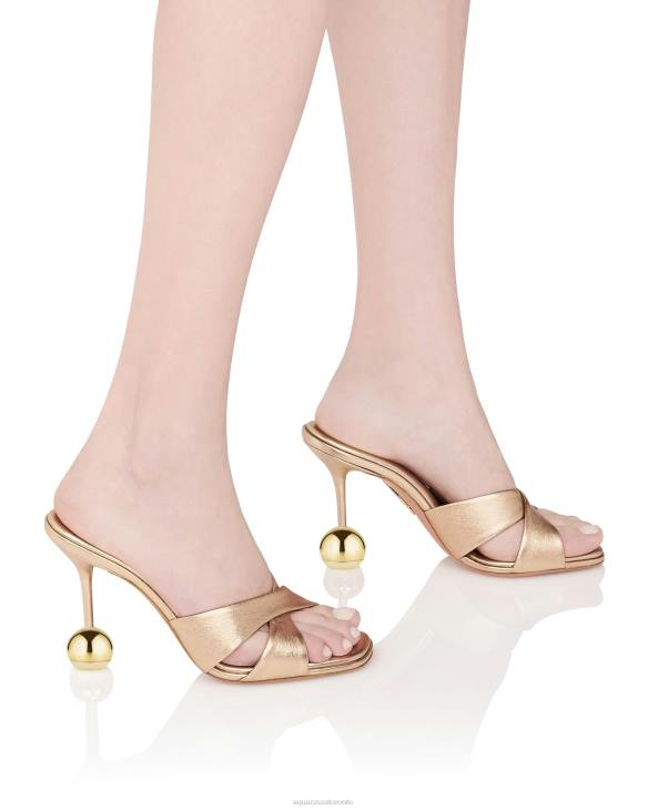 Aquazzura Darling Mule 95 GOLD 8TLF110