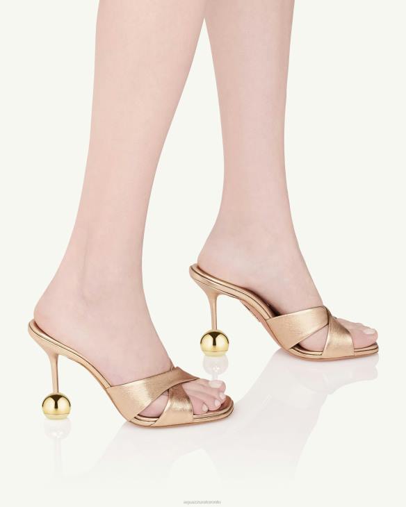 Aquazzura Darling Mule 95 GOLD 8TLF110