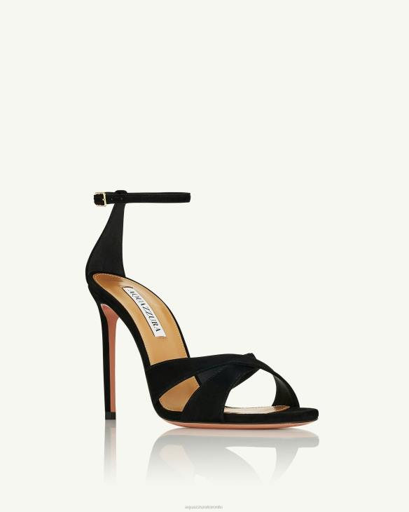 Aquazzura Divine Sandal 105 BLACK 8TLF38