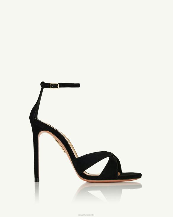 Aquazzura Divine Sandal 105 BLACK 8TLF38