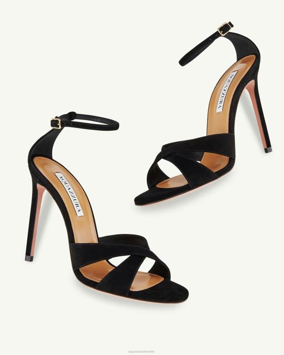 Aquazzura Divine Sandal 105 BLACK 8TLF38