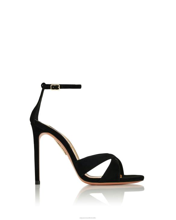 Aquazzura Divine Sandal 105 BLACK 8TLF38