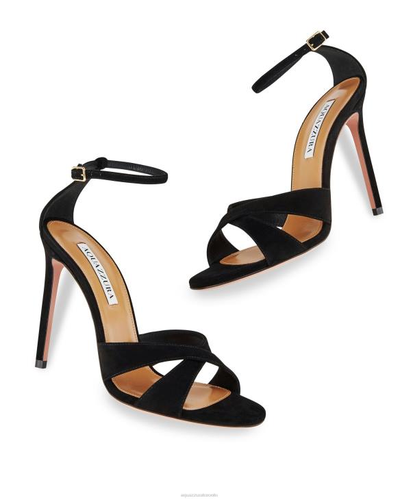 Aquazzura Divine Sandal 105 BLACK 8TLF38