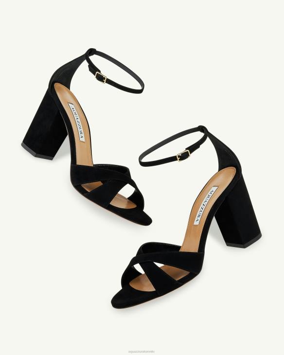 Aquazzura Divine Sandal 85 BLACK 8TLF119