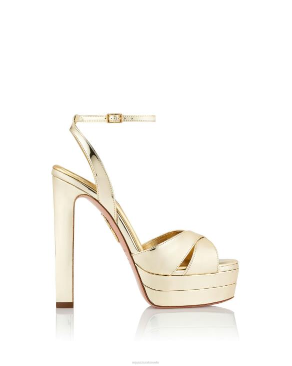 Aquazzura Divine Sandal Plateau 130 GOLD 8TLF330