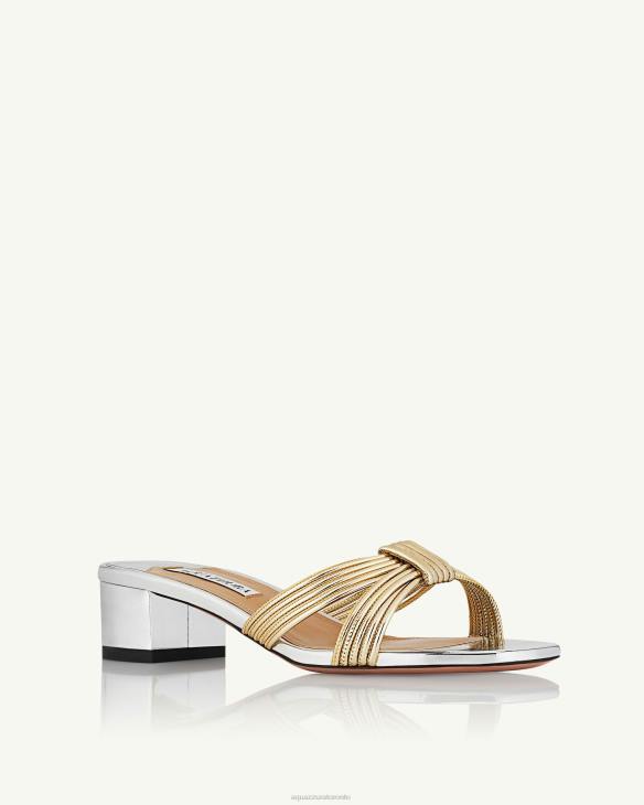 Aquazzura Film Sandal 35 SILVER 8TLF152