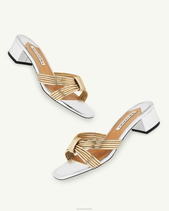 Aquazzura Film Sandal 35 SILVER 8TLF152