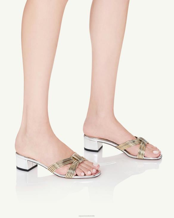 Aquazzura Film Sandal 35 SILVER 8TLF152