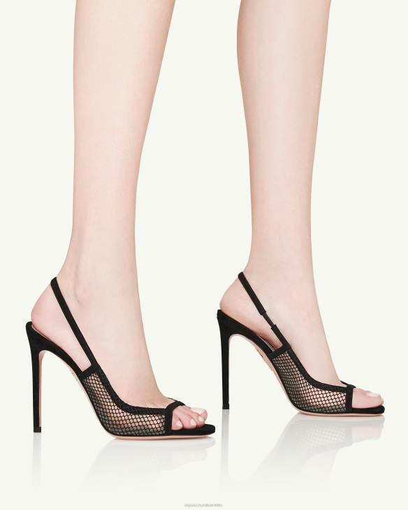 Aquazzura Forbidden Love Sandal 105 BLACK 8TLF34