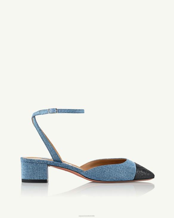 Aquazzura French Flirt Pump 35 BLUE 8TLF175