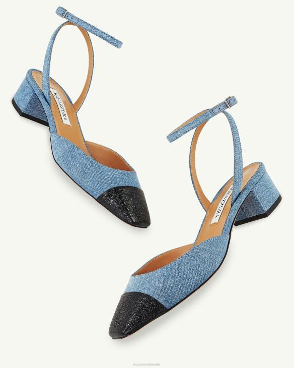 Aquazzura French Flirt Pump 35 BLUE 8TLF175