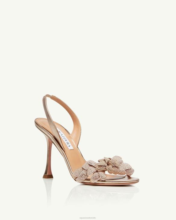 Aquazzura Galactic Flower Sandal 95 GOLD 8TLF87