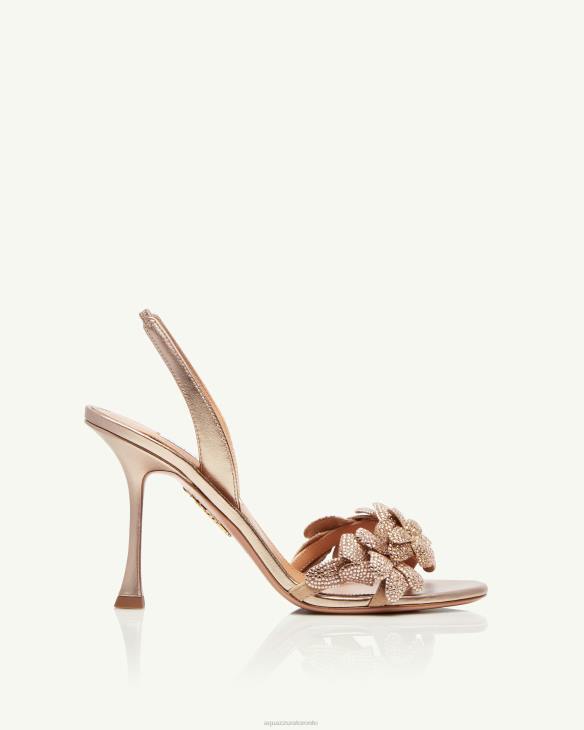 Aquazzura Galactic Flower Sandal 95 GOLD 8TLF87