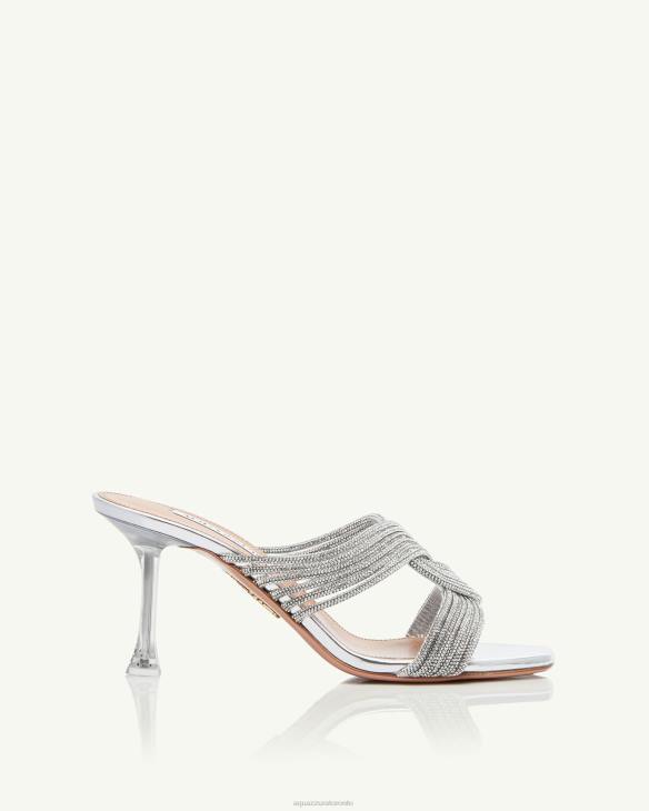 Aquazzura Gatsby Mule 75 SILVER 8TLF128