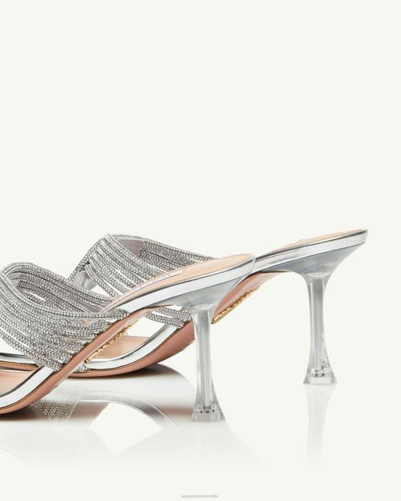 Aquazzura Gatsby Mule 75 SILVER 8TLF128