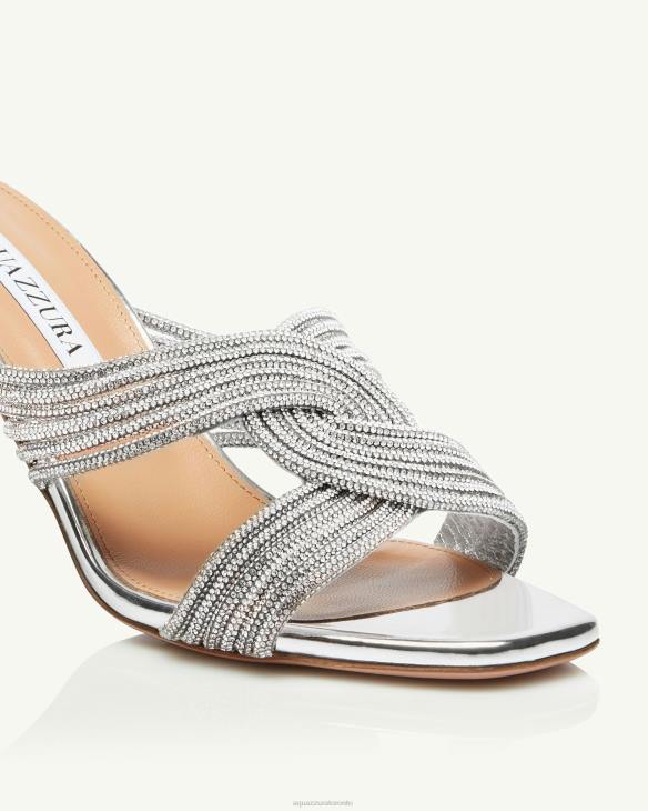 Aquazzura Gatsby Mule 75 SILVER 8TLF128