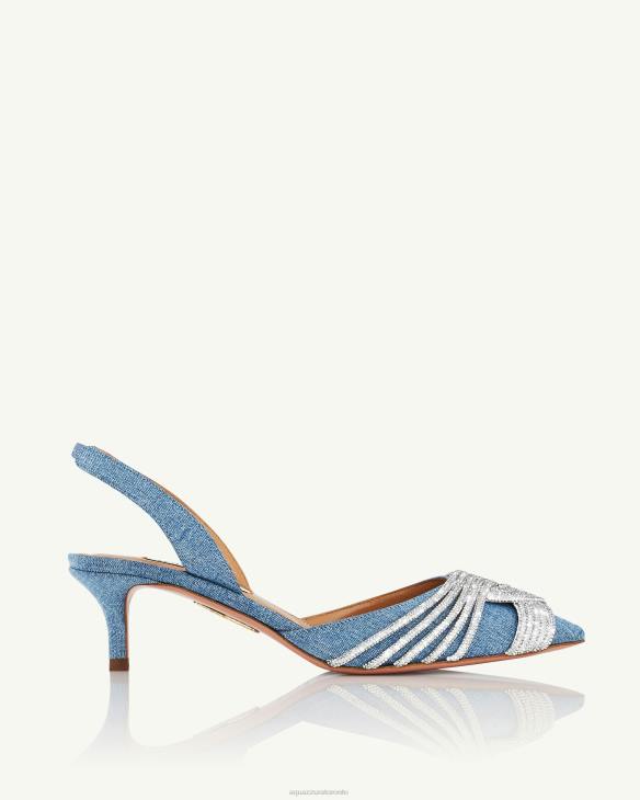 Aquazzura Gatsby Sling 50 BLUE 8TLF176