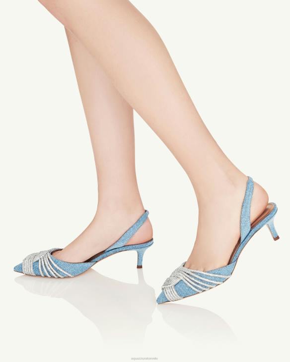 Aquazzura Gatsby Sling 50 BLUE 8TLF176