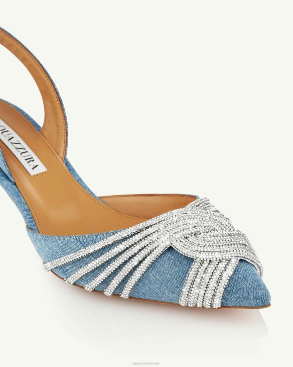 Aquazzura Gatsby Sling 50 BLUE 8TLF176