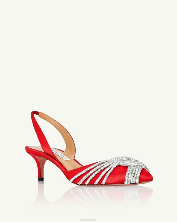 Aquazzura Gatsby Sling 50 RED 8TLF201