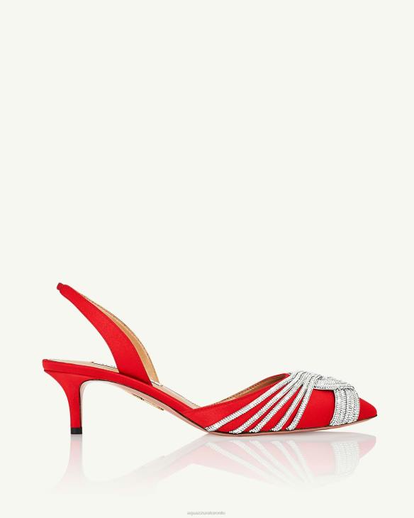 Aquazzura Gatsby Sling 50 RED 8TLF201