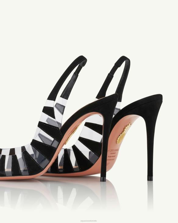 Aquazzura Hot Rumor Sling 105 BLACK 8TLF194