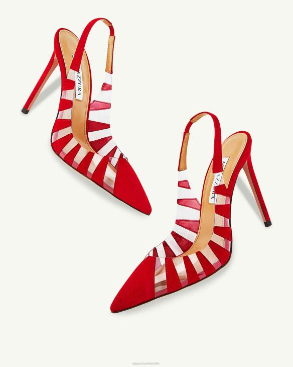 Aquazzura Hot Rumor Sling 105 RED 8TLF202