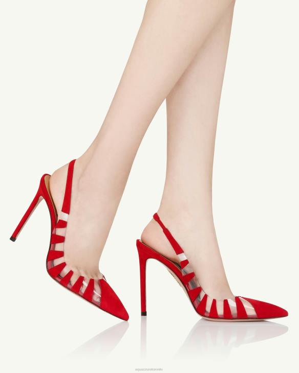 Aquazzura Hot Rumor Sling 105 RED 8TLF202