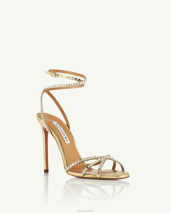 Aquazzura Last Dance Sandal 105 GOLD 8TLF114