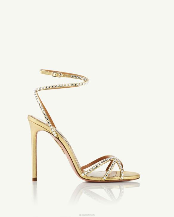 Aquazzura Last Dance Sandal 105 GOLD 8TLF114