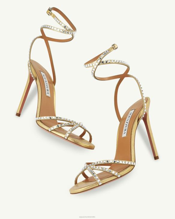 Aquazzura Last Dance Sandal 105 GOLD 8TLF114