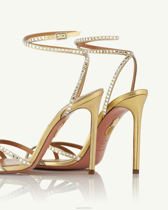 Aquazzura Last Dance Sandal 105 GOLD 8TLF114