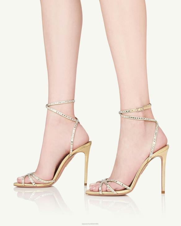 Aquazzura Last Dance Sandal 105 GOLD 8TLF114