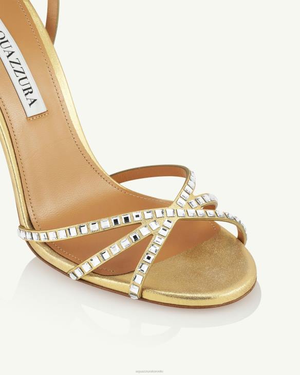 Aquazzura Last Dance Sandal 105 GOLD 8TLF114