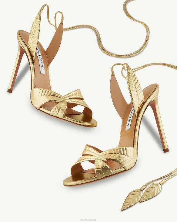 Aquazzura Leaf Sandal 105 GOLD 8TLF7