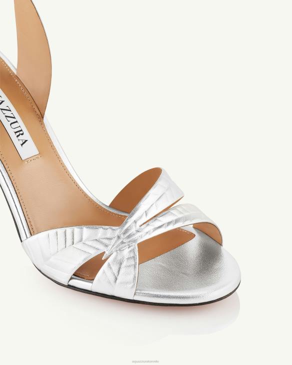 Aquazzura Leaf Sandal 85 SILVER 8TLF127