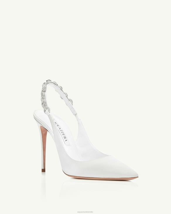 Aquazzura Love Link Sling 105 WHITE 8TLF233