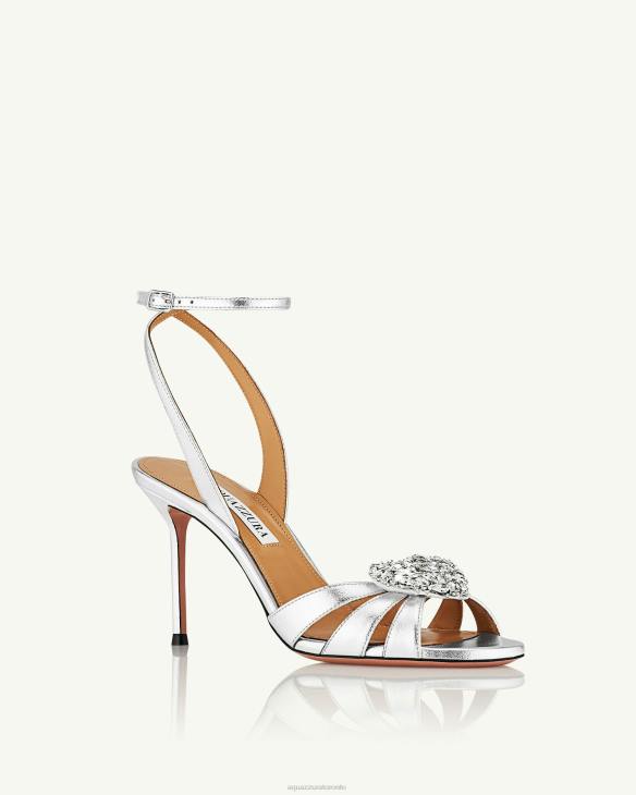 Aquazzura Love Me Sandal 85 SILVER 8TLF30