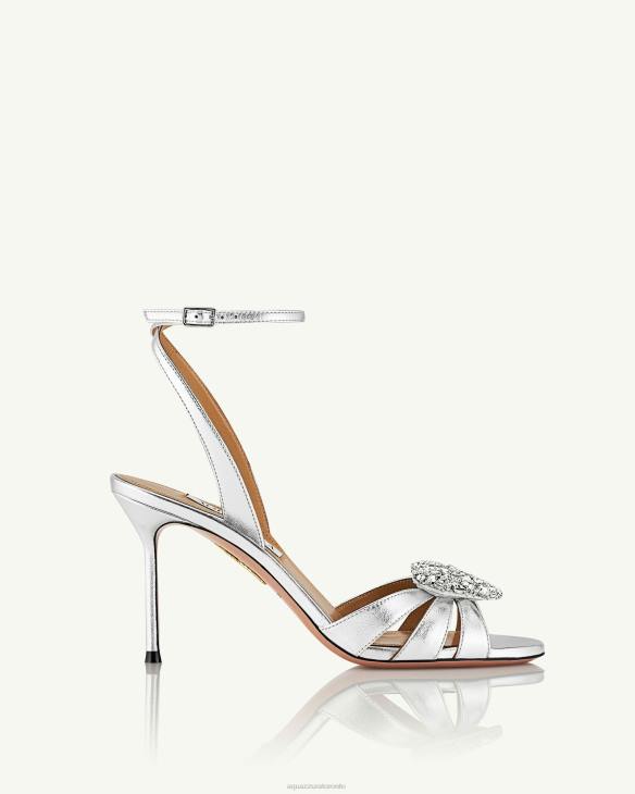 Aquazzura Love Me Sandal 85 SILVER 8TLF30