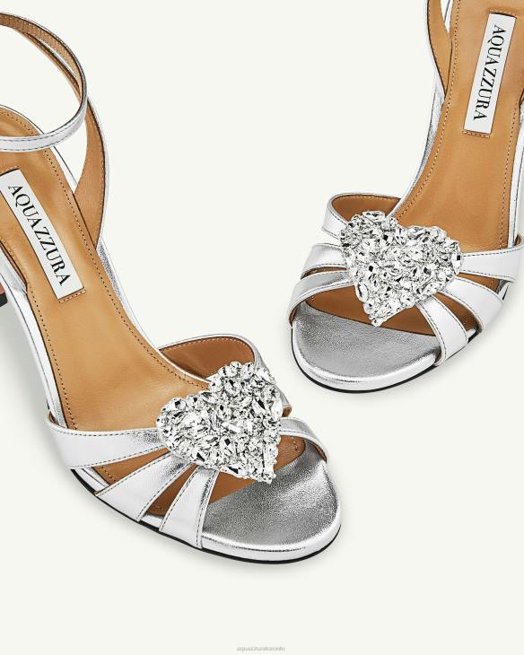 Aquazzura Love Me Sandal 85 SILVER 8TLF30