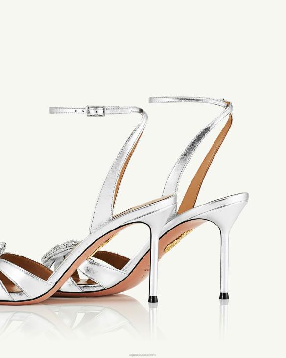 Aquazzura Love Me Sandal 85 SILVER 8TLF30