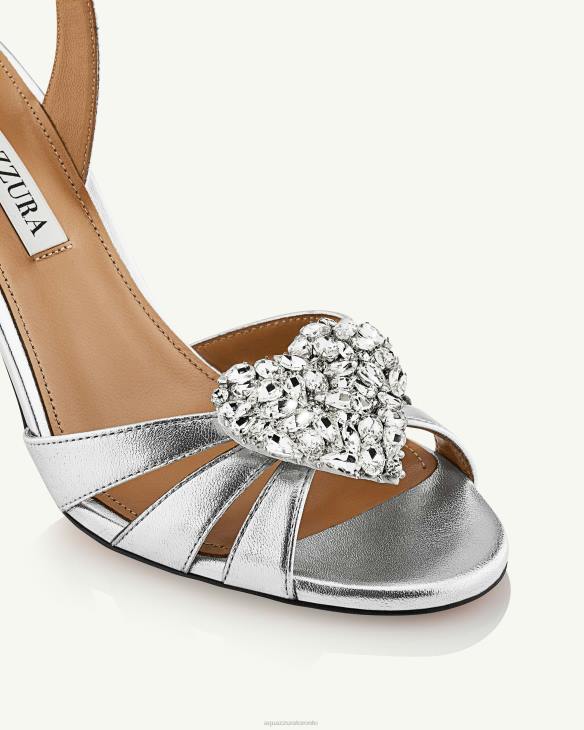 Aquazzura Love Me Sandal 85 SILVER 8TLF30